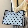 New Trendy Polka Dot Large-Capacity Tote Bag Niche Casual Simple Women'S Shoulder Bag Underarm Bag