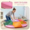Foam Building Blocks 6-pcs. Modular Children's Building Block Set with Faux Leather Look, Velcro Fasteners, for Children 1-3 Years, Colorful