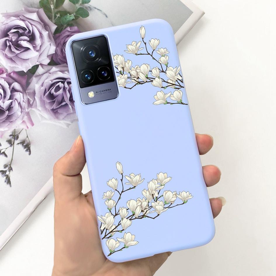 Чехол для Vivo V21 4G 5G Милая Утка Кошка Мягкий Силикон Матовый Чехол для Vivo V21e V 21 V 21e VivoV21 Бампер V2066 V2050 V2061 Fundas