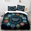 Пододеяльник «Солнце и Луна» King Microfiber Astrology Постельное белье Двенадцать созвездий Зодиака Одеяло Покрывало для детей Мальчиков Девочек