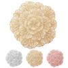 Flower Shape Hollow Placemat PVC Reusable Practical Cup Table Mat for Dining