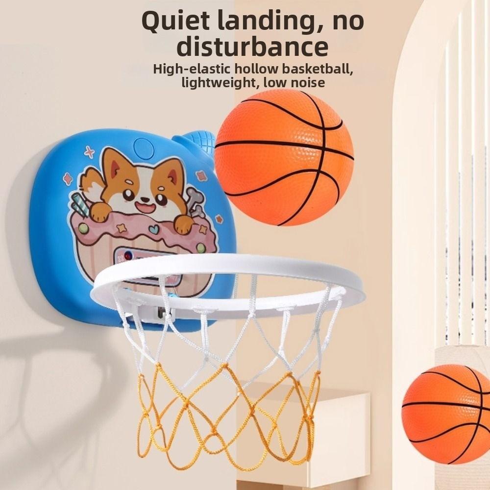 Wall Mount Kids Basketball Hoop Mini Basketball Training Toy Cartoon Basketball Board Home Use