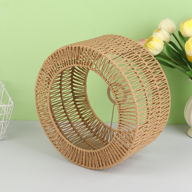 Плетеная абажур-люстра из бумажной веревки, защитный кожух для лампочки, подвесной абажур для ресторана, чайной комнаты, гостиной