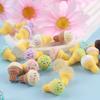 10pcs Color Mixed 3D Mini Resin Ice Cream Cone Pendant DIY Jewelry Making Supplies Key Chain Earrings Necklace Crafts