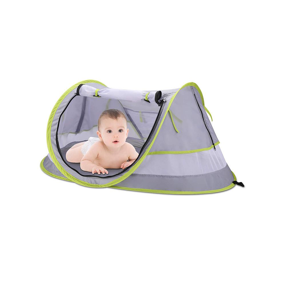 Travel Cot Pop up Travel Bed - Lightweight, Compact and Foldable - Unfolds in Just 2 Seconds - with Mosquito Net and Carry Bag