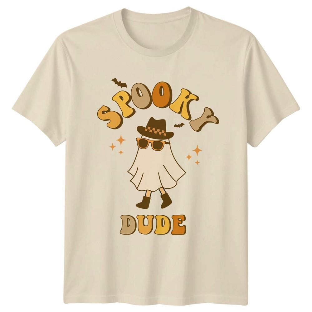Spooky Dude Unisexs TShirt Western Retro Halloween Gift For Him