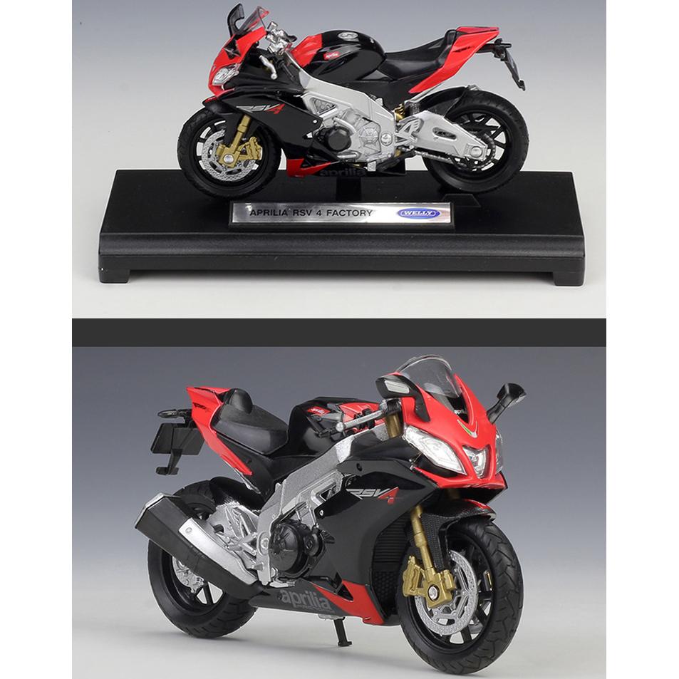 Масштаб 1/18 Welly Aprilia RSV 4, заводская модель мотоцикла из сплава, литье под давлением, металлические игрушечные транспортные средства, модель мотоцикла, коллекция высокой имитации, детские подарки