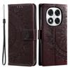 For Xiaomi Redmi Note 14 Pro 4G Stand Case Imprinted Totem PU Leather Wallet Phone Cover