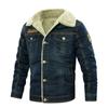 Men Windbreaker Fleece Thick Warm Winter Denim Jacket Mens Jackets Outwear Jeans Coat Male Multi-pockets Cowboy Clothing