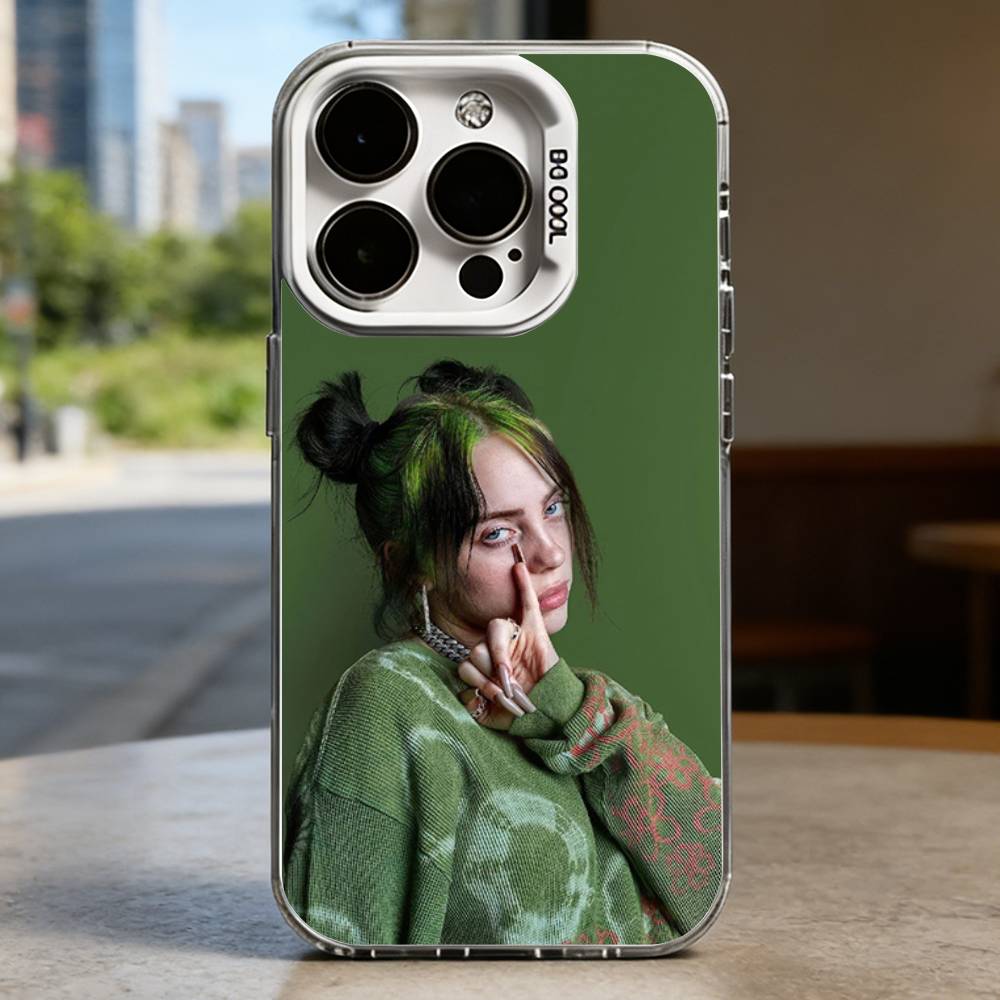 B-Billie E-Eilish Белый противоударный чехол для телефона для iPhone 16,15,14,13,12,11,Pro,XS,Max,Plus,Mini,SE