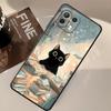 Чехол для телефона Funda для Xiaomi Mi 12 11T 10T 12T Pro 11 12X 13 Lite 14 Мультяшный Черный Кот
