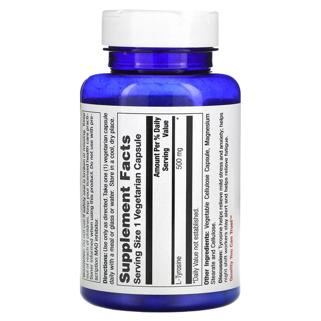 Nature'S Life, L-Tyrosine, 500Mg, 100 Veggie Caps