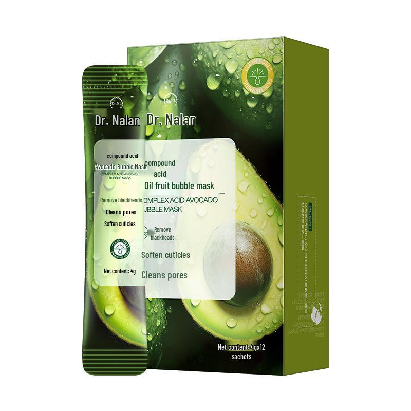 Доктор. Нежная самопенящаяся авокадо-маска-пузыри Нала - Глубокое очищение и нераздражающая