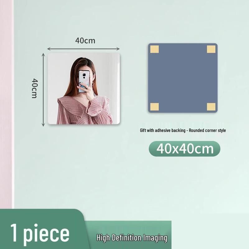 Зеркальная акриловая наклейка на стену во весь рост: Самоклеящаяся HD для ванной комнаты или дверцы шкафа.