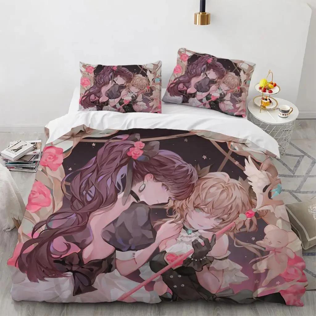 Anime Cardcaptor Sakura Bedding SetDuvet Cover Comforter Bed Set Quilt Cover PillowcaseKing Queen Twin Size Boys Girls Adults