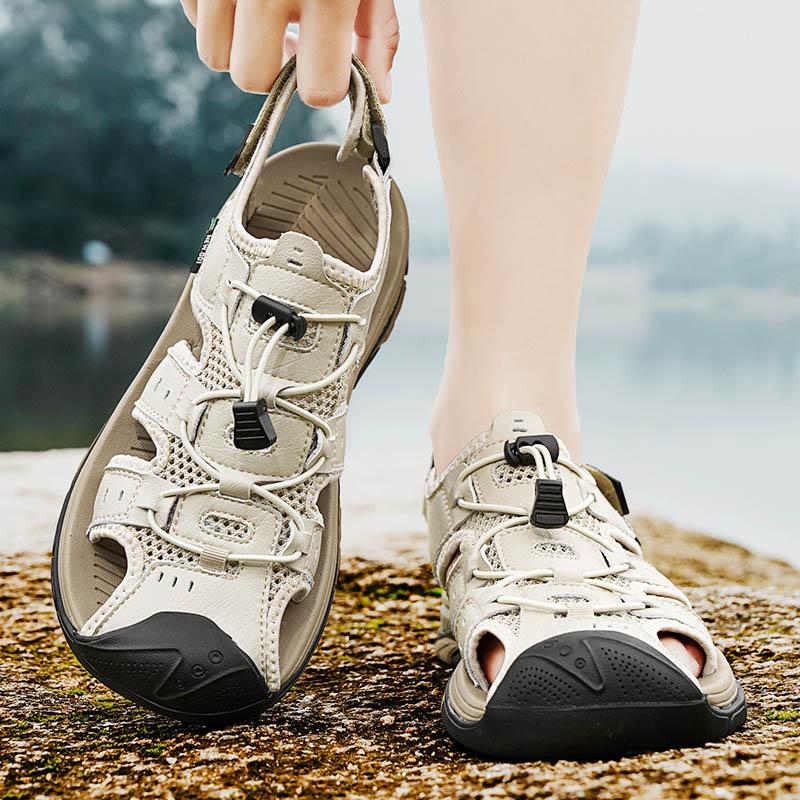 Высококачественные летние сандалии, мужские сандалии-шлепанцы, дышащая мужская обувь, мужская удобная повседневная обувь, универсальные сандалии для мужчин