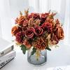 High Quality Artificial Flowers New 's Decoration Wedding Garden Rose Arch Christmas Home Fake Silk Rose Hydrangeas Vase for