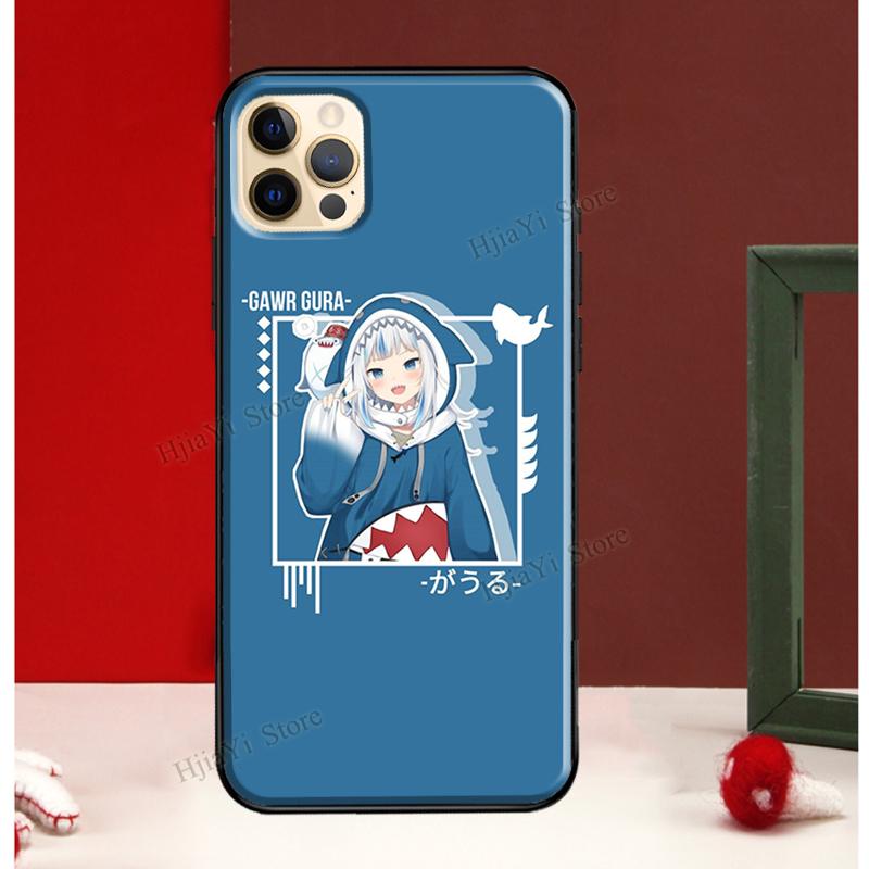 Gawr Gura Hololive аниме для iPhone 13 Pro Max 12 Mini 7 8 Plus чехол для телефона iPhone 11 Pro Max XS XR X SE2 чехол