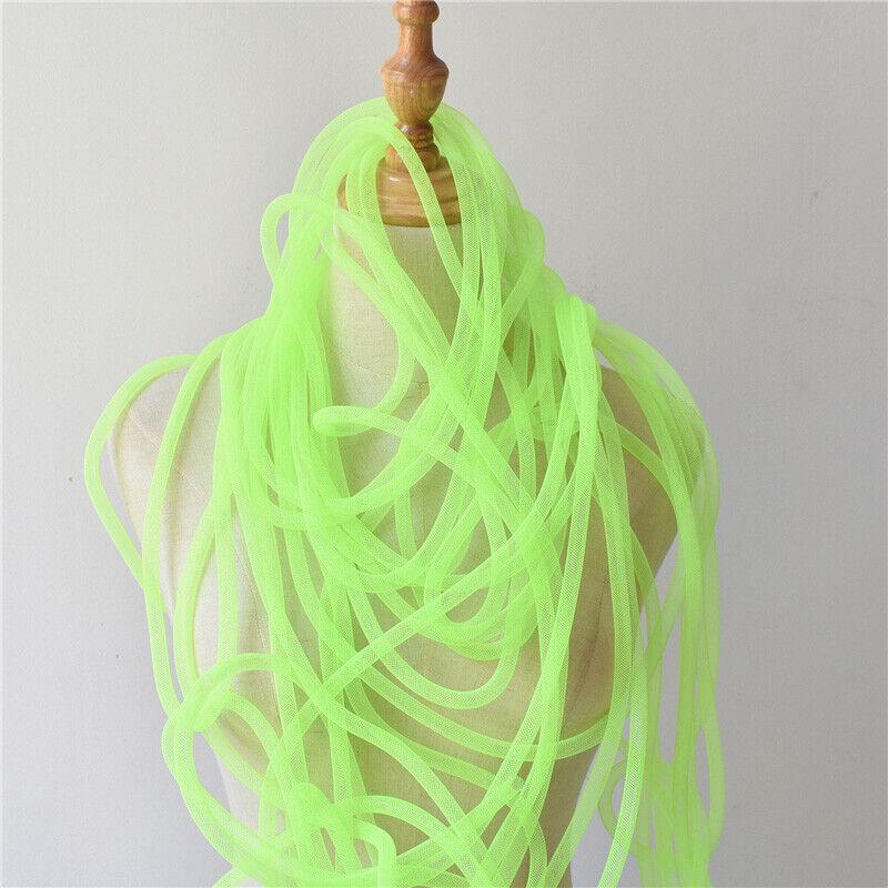 10 мм Трубчатая Конская Щетина Кринолиновая Трубка Кринолиновая Сетчатая Ткань Отделка для DIY Аксессуаров для Волос Эластичная Скрученная Гибкая Сетчатая Ткань