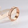 Women Men Ring Moon Star Fidget Spinner Ring Anti Stress Stainless Steel Couples Rotating Ring Jewelry Gift