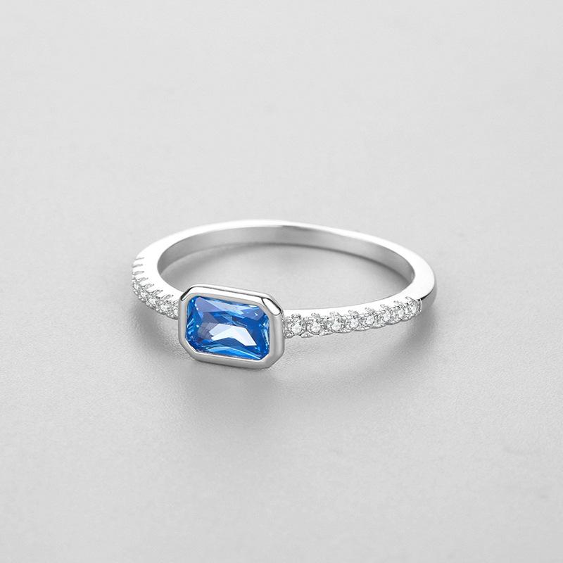 Tancise Classic 925 Sterling Silver  Zircon Ring Ladies Jewelry Wedding Promise Party Gift