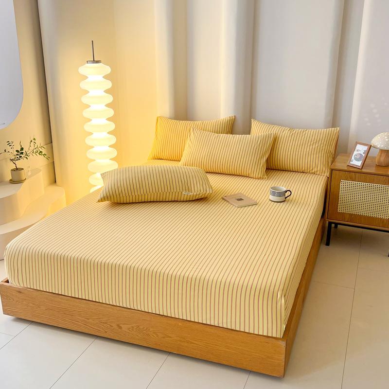 Хлопковая простыня Пододеяльник Спальня Двухъярусная кровать Покрывало из чистого хлопка Простыня Постельный набор Простой стиль