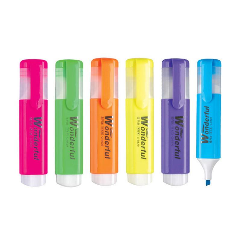 Large Capacity Fluorescent Highlighter Pen with Thick Tip for Student Notes