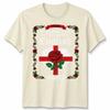English St Georges Day Idea For Unisex Rose English Flag Tshirt
