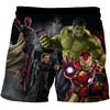 Летние Шорты для Мальчиков с Героями Marvel Халк Мультяшные Шорты для Детей Шорты Marvel Человек-Паук Летние Шорты для Мальчиков Быстросохнущие