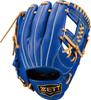 ZETT Youth Baseball Soft Navy X Pastel Brown BJGB74530F Glove, Steer, All-Around, Left-Handed Throw, (2532), Size M,