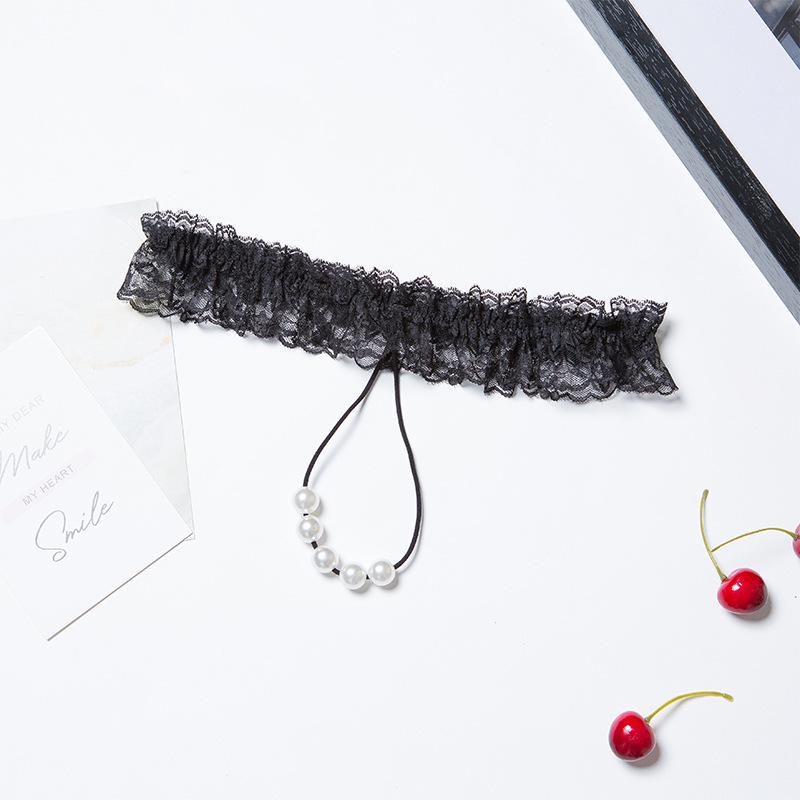 Трусики большого размера с жемчужным массажем и открытой ластовицей - Сексуальный японский стиль с крупными бусинами