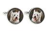 West Highland White Terrier, Westie, Westy - cufflinks and tie with your photo, a suit decoration, men's jewelry from the Art-Dog brand.