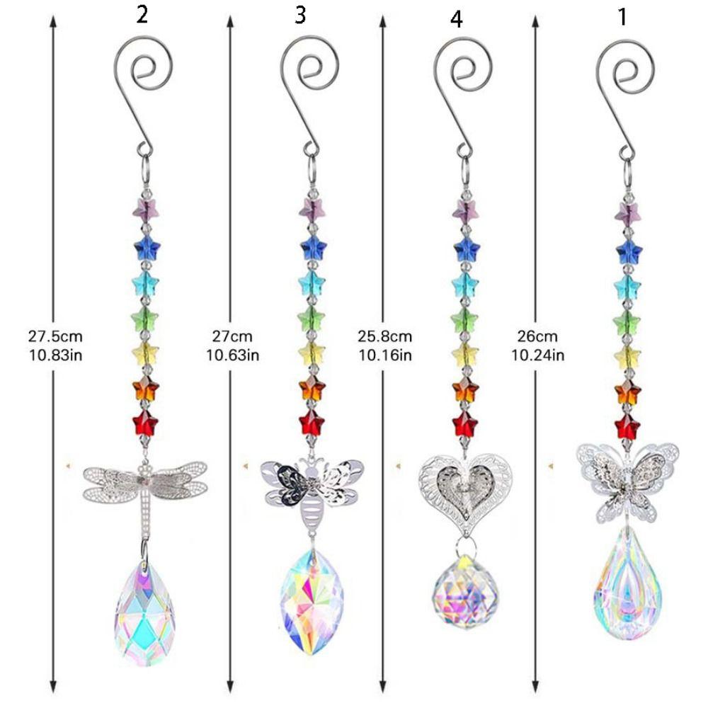Handmade Butterfly Prism Pendant Exquisite Window Hanging Suncatchers Decor Accessories