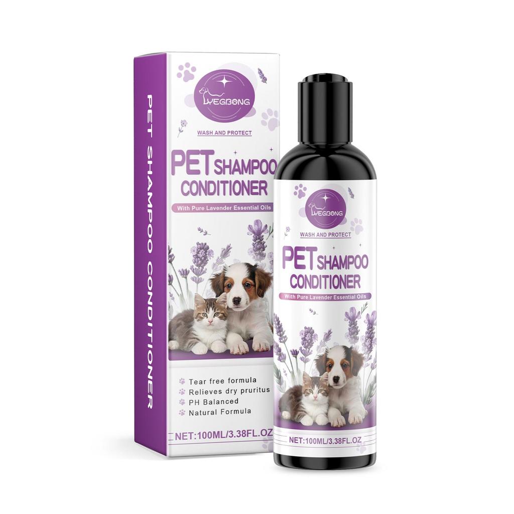 YEGBONG Pet Lavender Shampoo Is a Gentle Cleansing Shampoo for Dogs and Cats That Leaves Their Coats Fluffy, Smooth and Fragrant.