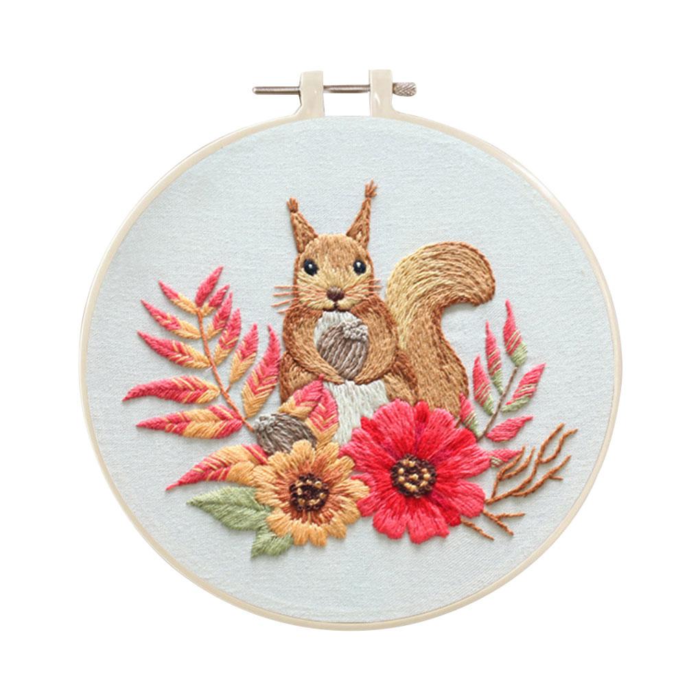 Стартовый набор для вышивания с напечатанным рисунком. Инструменты для самостоятельной вышивки для начинающих.