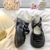 Британский стиль с юбкой универсальные туфли-одинарки женские 2025 весна и лето новые милые и крутые туфли Мэри Джейн на платформе маленькие кожаные туфли женские