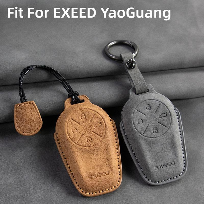 Fit For EXEED YaoGuang Jiyingyuan ET ES Lingyun Lanyue Car Key Card Holder Smart Card Case Suede Protective Shell