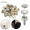 10/25Sets 10mm 15mm Stainless Steel Boat Marine Canvas Fabric Snap Cover Button & Socket Kit