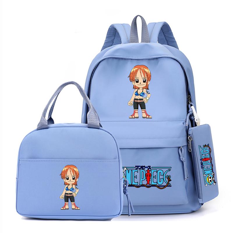 Цельный рюкзак в стиле аниме, 3 шт./компл., рюкзак для девочек-подростков, школьный рюкзак с сумкой для обеда, сумка для книг, удобная дорожная сумка