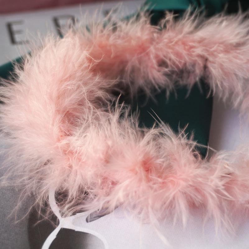 Feather Strip Flat Top Wedding Festival Diy Decorative Toys Crafts Stage Clothing Performance Feather 2 Meters