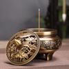 Brass Copper Incense Burner Indoor Large Tray Incense Thread Incense Burner Tea Ceremony Xuande Stove Decoration