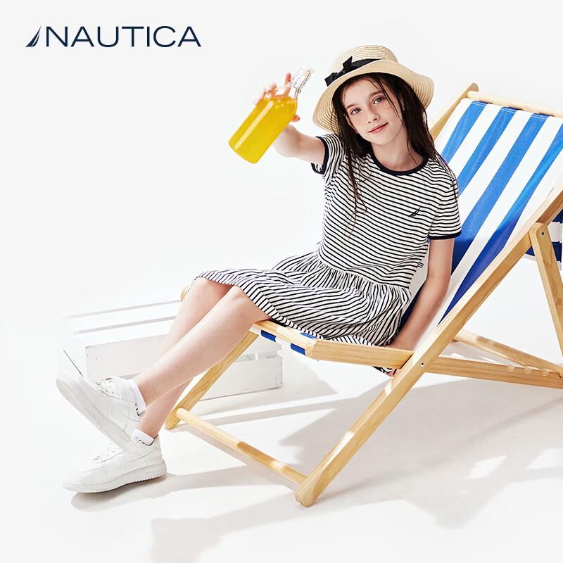 Nautica Летнее полосатое вязаное платье для девочек