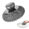Stainless Steel Wool Scrubber Stainless Steel Cleaning Pads Dish Brush Stainless Steel Steel Wool Brush For Iron Pots Barbecue