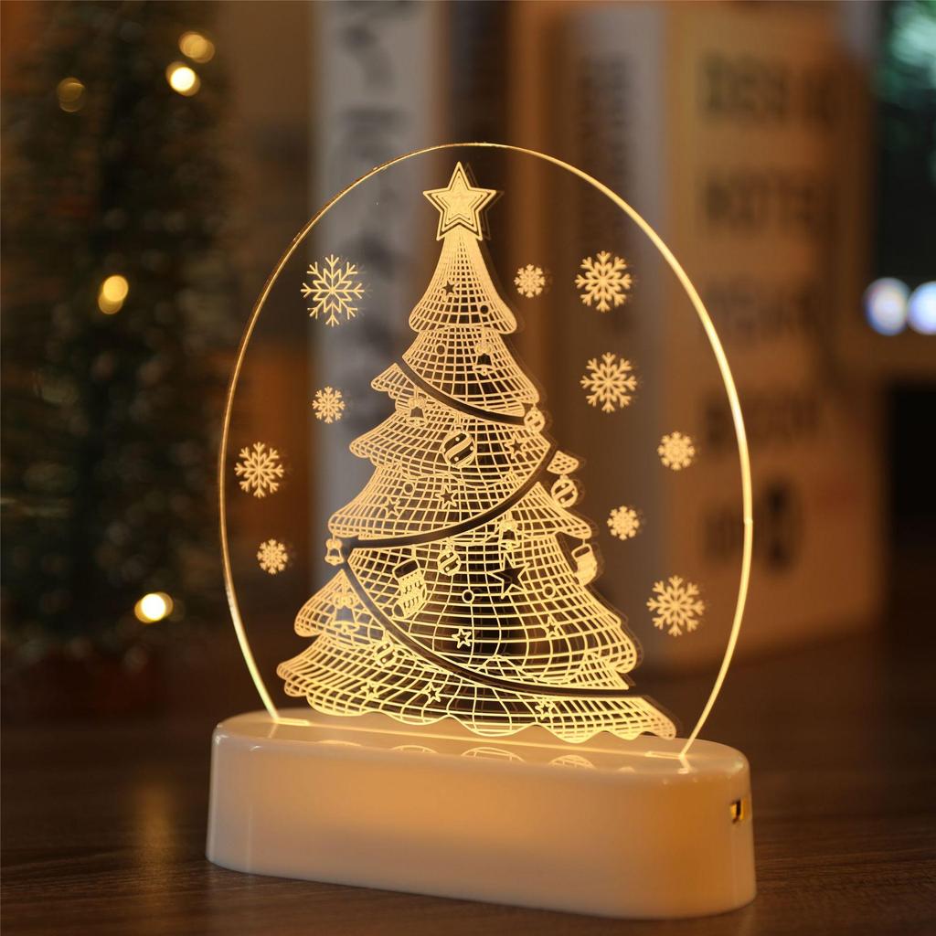 Christmas Night Light Holiday Arrangement Christmas Decoration 3D Lamp Room Table Lamp Led Decoration Light