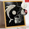 5D DIY Pearl Art Kit Whale and Moon Themed Decor Home Wall Decoration