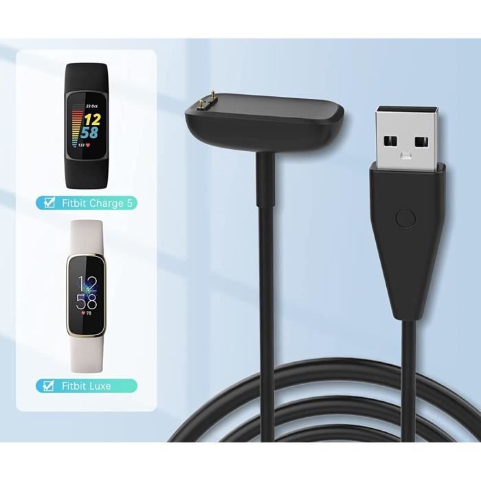 USB Charging Cable for Fitbit Luxe Fitbit Charge 5 - EURO MEGA - Compatible with Fitbit Luxe/Fitbit Charge 5