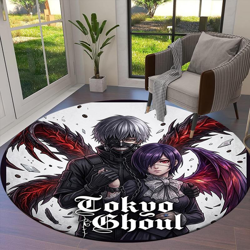 Ковер Tokyo Ghoul Круглый Ковер Ковер Для Гостиной Спальни Дивана Игровой Комнаты Декор Нескользящий Коврик Для Пола