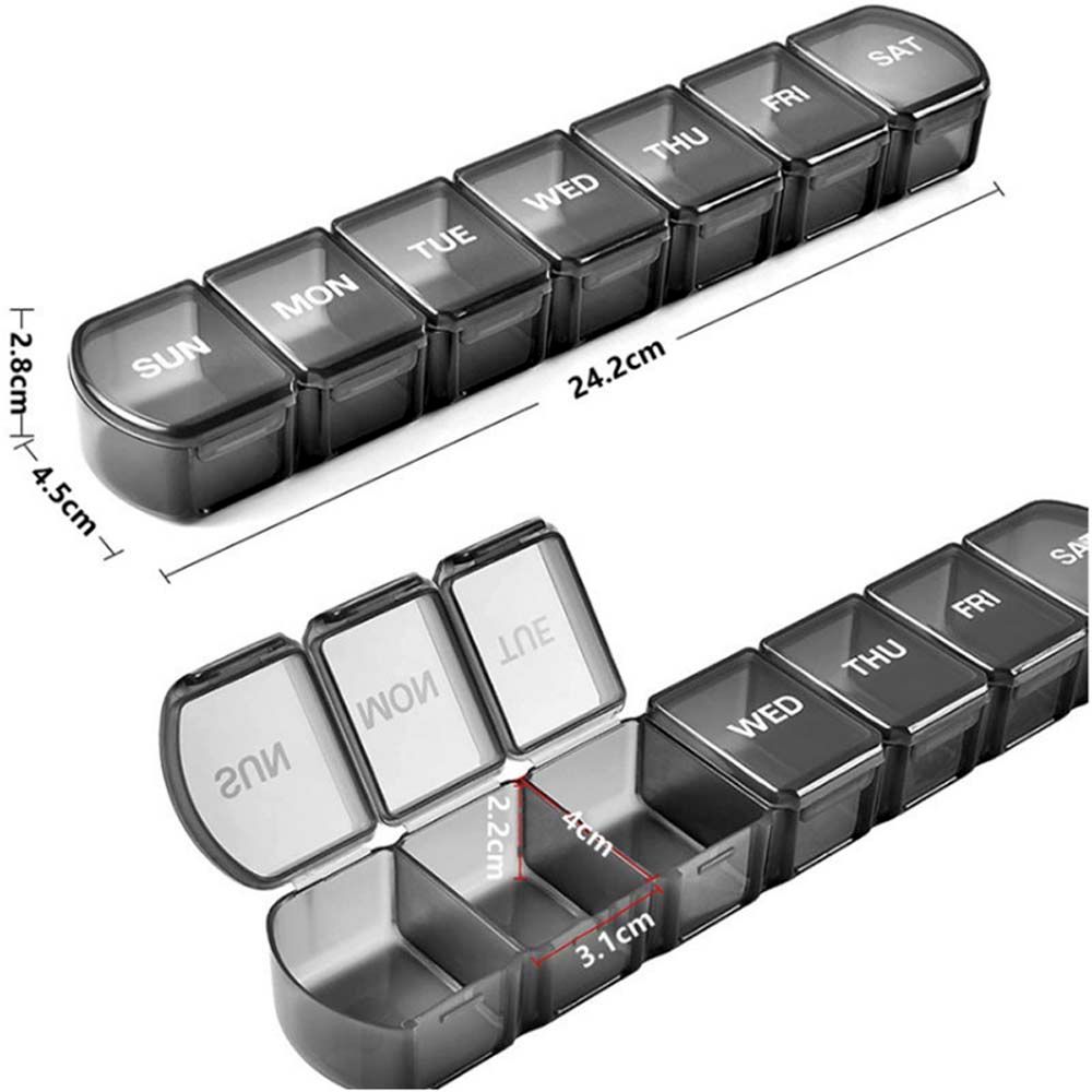 Compartments 7 Compartments Travel Pill Case Mini Dispensers 7 Days Pill Storage Box Pill Boxes