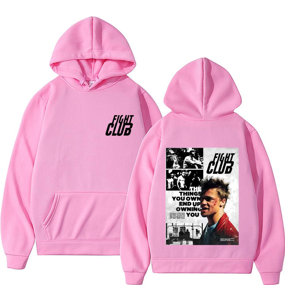 TV Fight Club The Things You Own End Up Owning You Graphic Hoodie Unisex Fashion Oversized Hoodies Male Vintage Sweatshirt