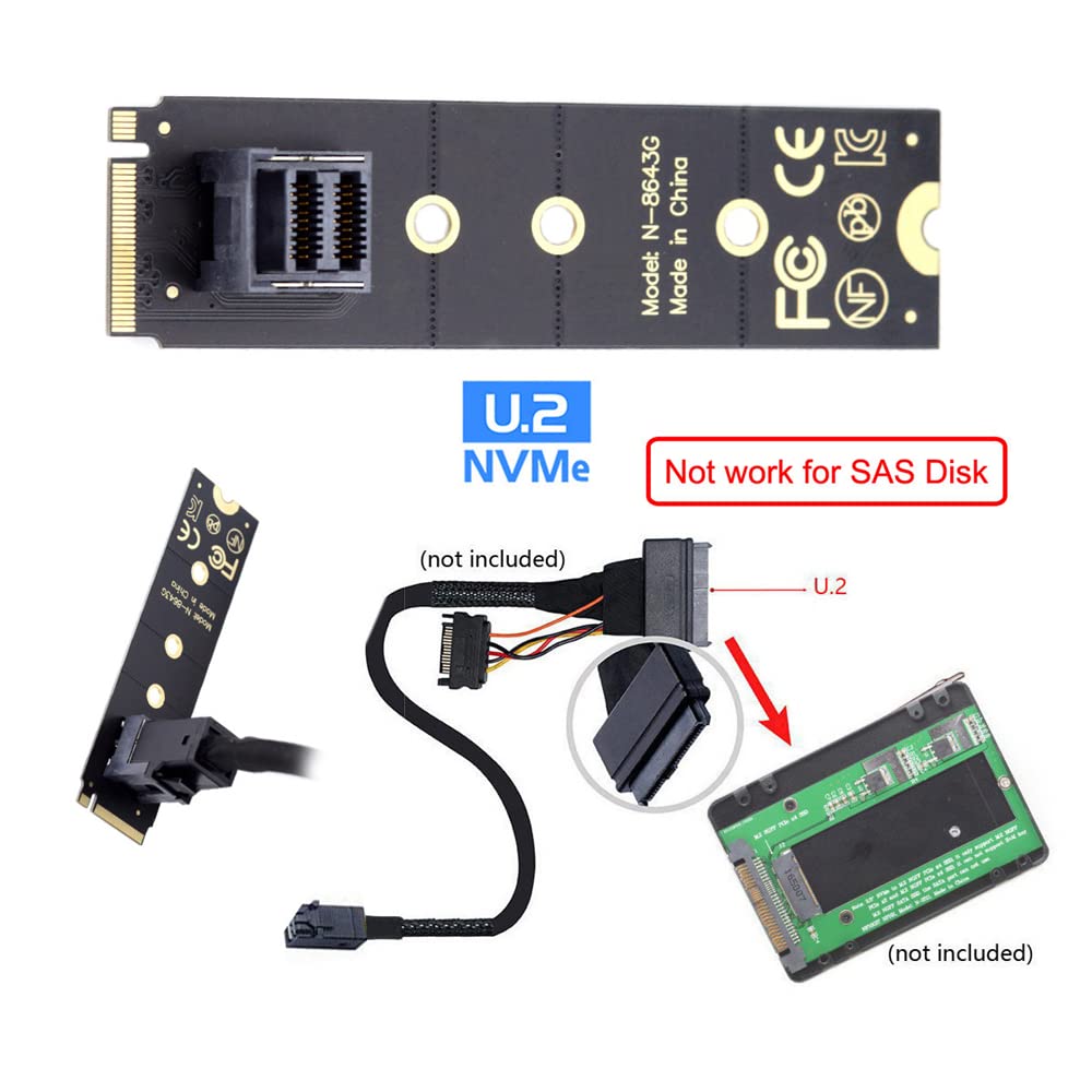 NFHK 22x80мм Комплект адаптера NVME SSD для материнской платы SSD 750 p3600 p3700 Mini SAS HD U.2 SFF-8639 PCIe4.0 M.2 SFF-8643